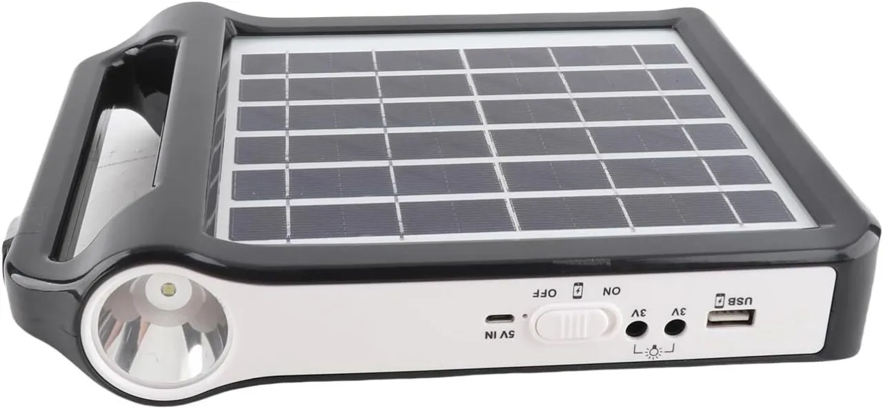 SHIJIN Solar Camping Lantern, Rechargeable LED Light with 1200mAh Battery and Design, for Outdoor A…