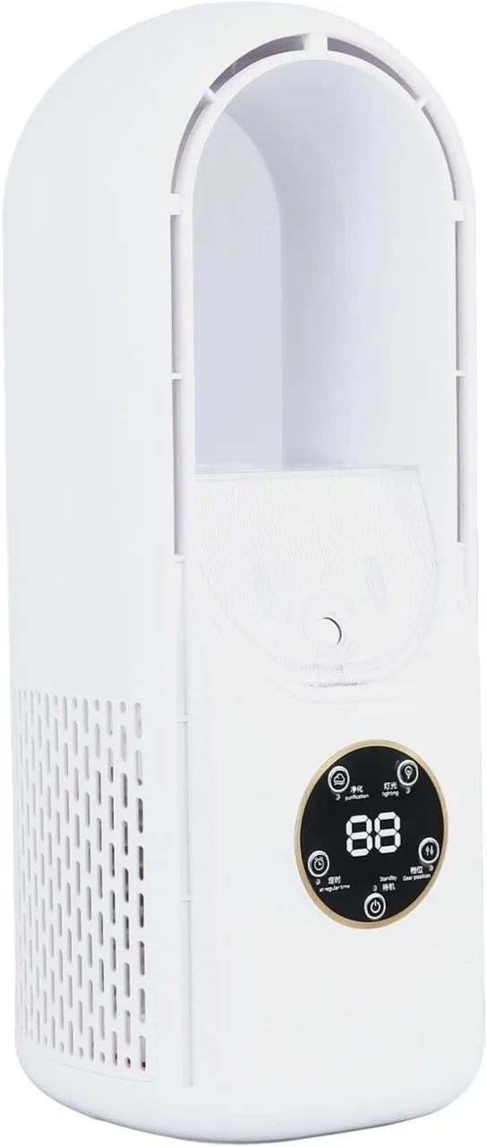 LIUHUI Bladeless Desk Fan, Portable Bladeless Fan 6 Speed Small Personal Cooling Fan Quiet USB Tabl…