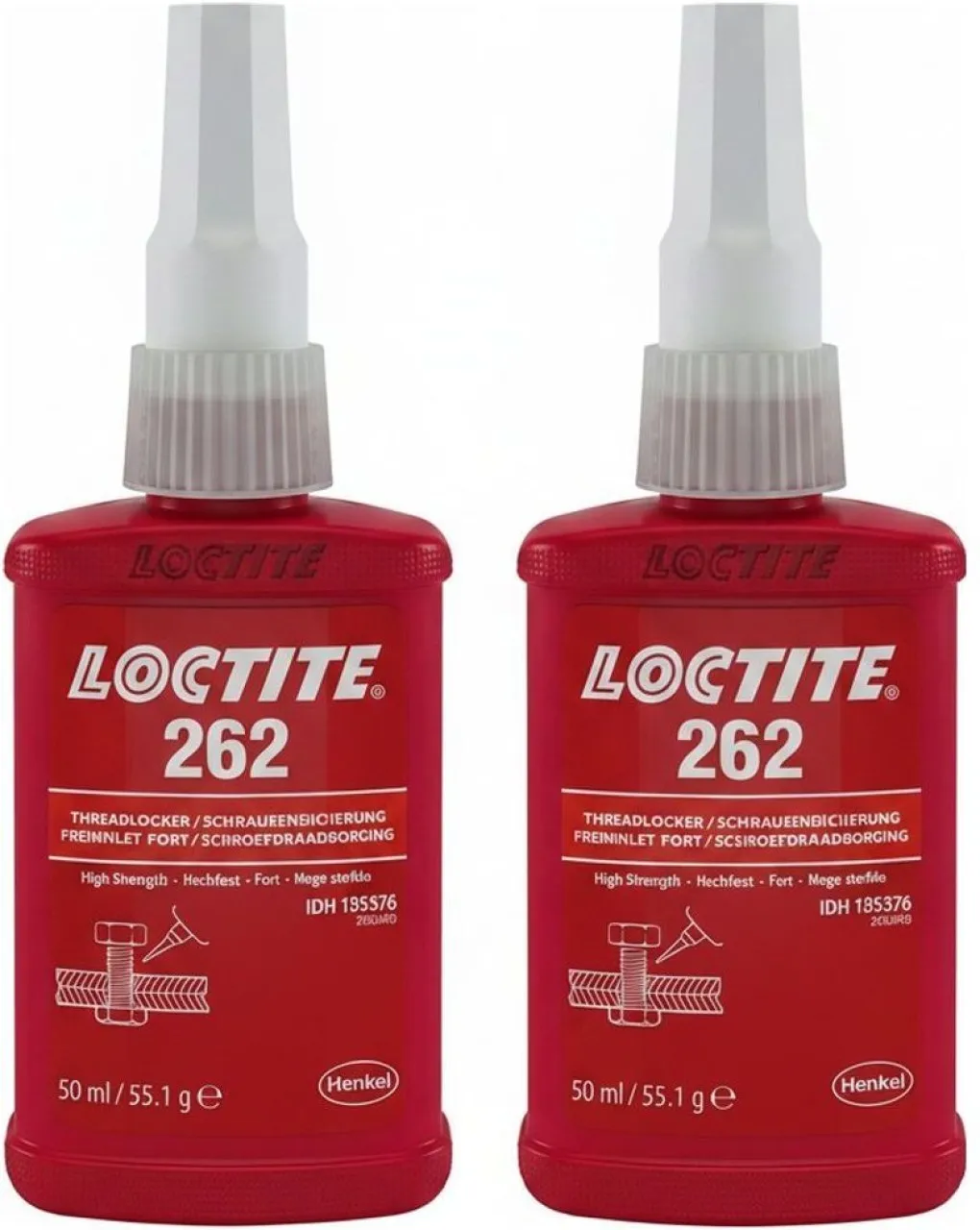 Loctite High Strength Threadlocker 50ml - 2 Pack Fastener