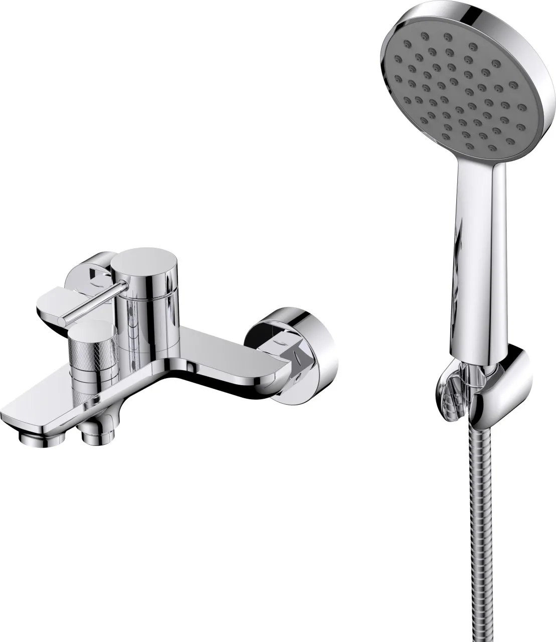 Cobra Tigris Bath Exposed Wall Type With Handshower Set 1/2 FI Chrome Mixer Faucet