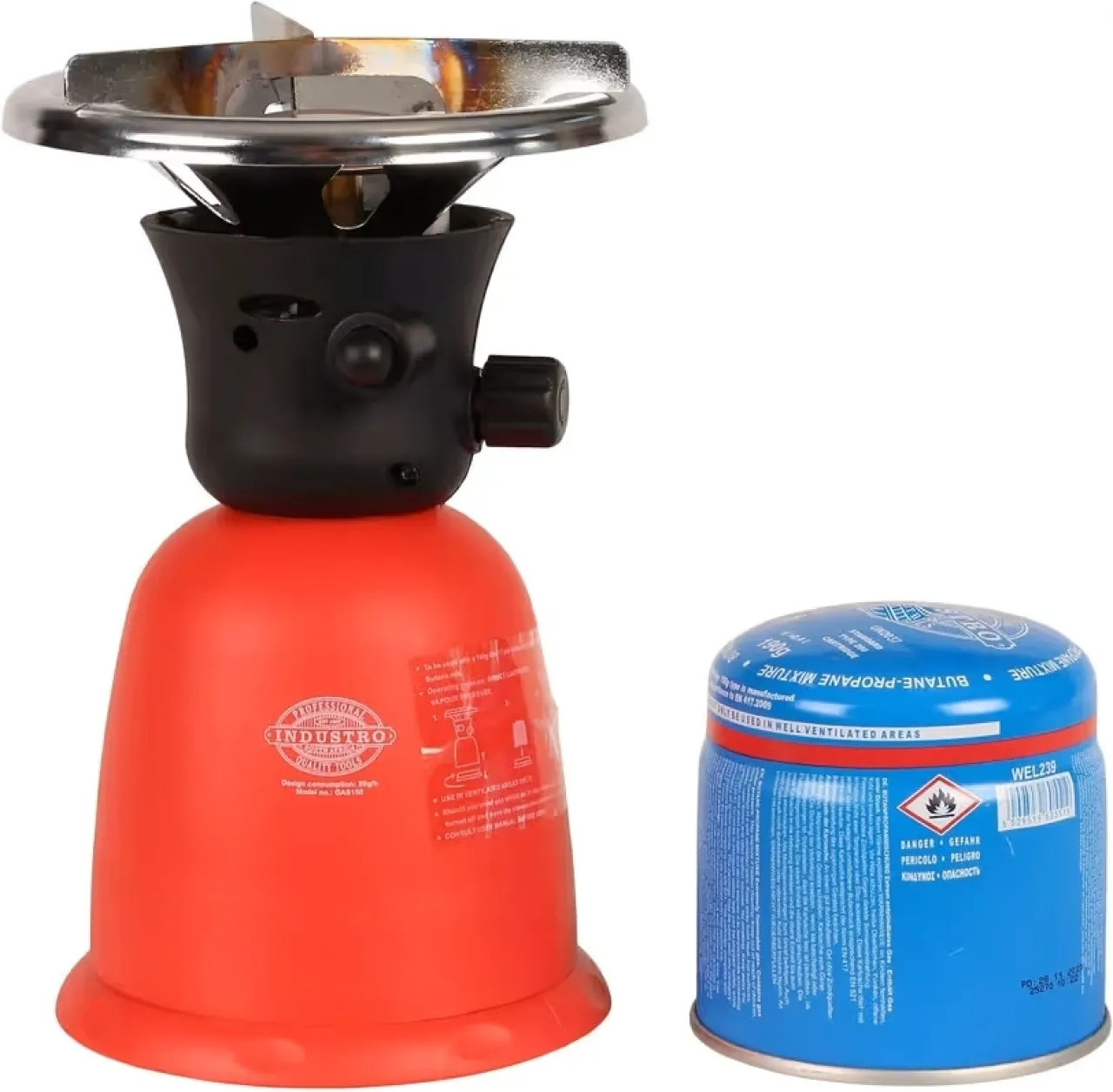 Industro Self‑Igniting Campers Cooker Set LPGSA Approved Flambe Torch