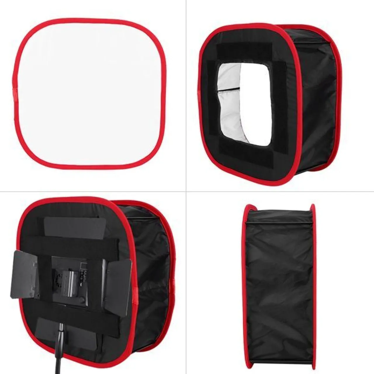 NANSHI Collapsible Square LED Softbox, Diffusion Kit Daily Use Halogen Flash