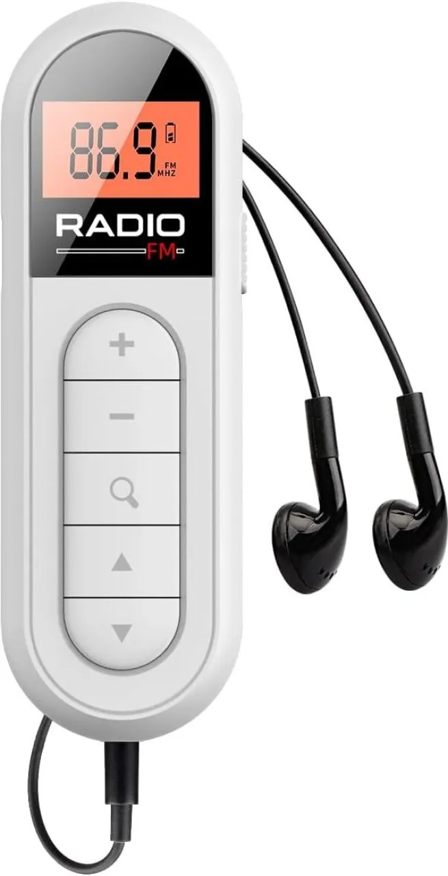 SHIJIN FM Pocket Radio, Portable Radio Rechargeable with Excellent Reception Digital Tuning, LCD Sc…