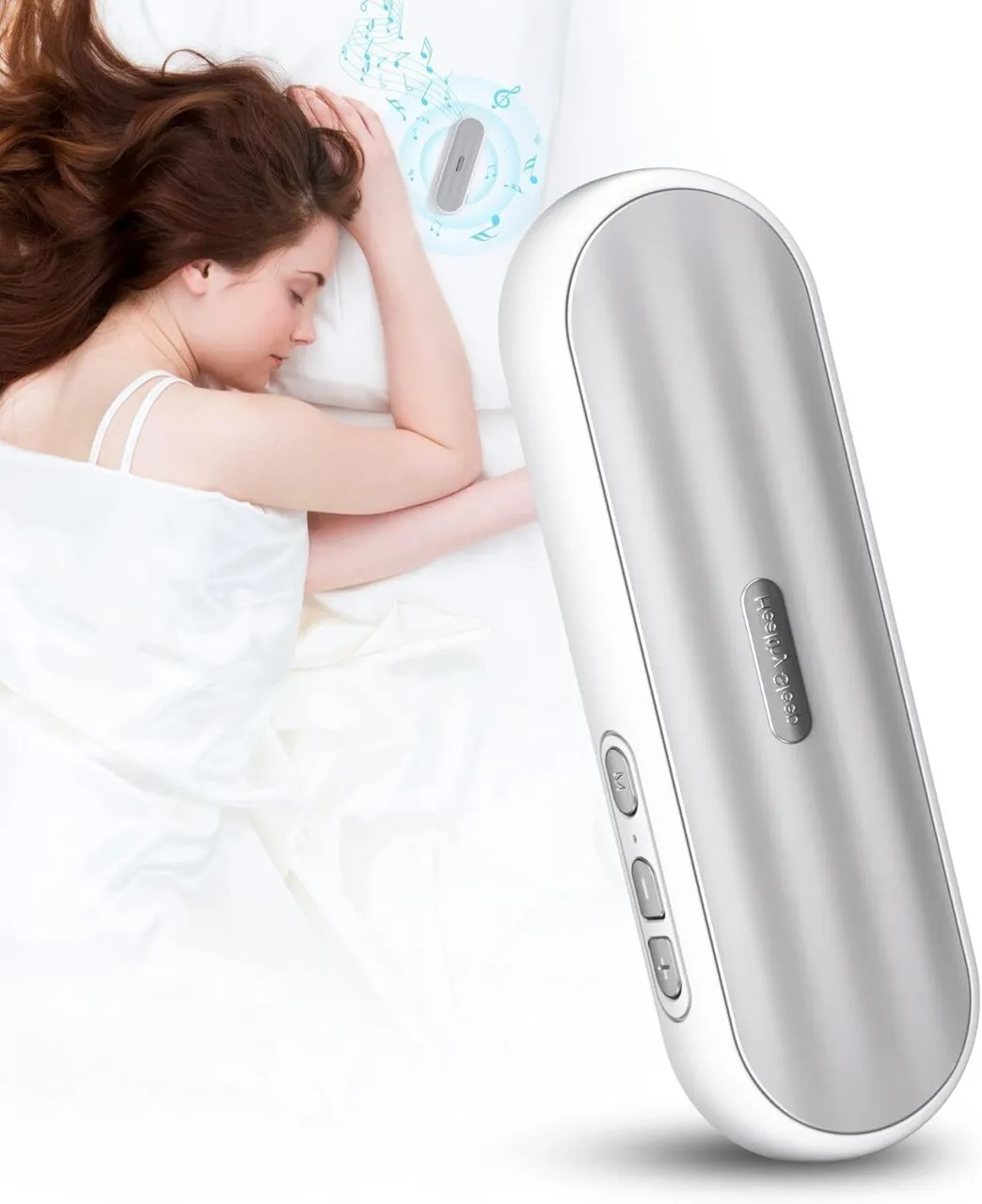 Xiatian Under Pillow Bluetooth Speaker for Sleep: Private Bone Conduction Portable Speaker with Whi…