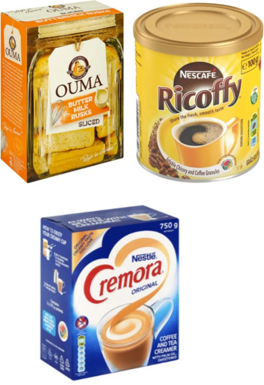 Ouma Rusks, Nestle Cremora & Nescafe Ricoffy Edible Combo