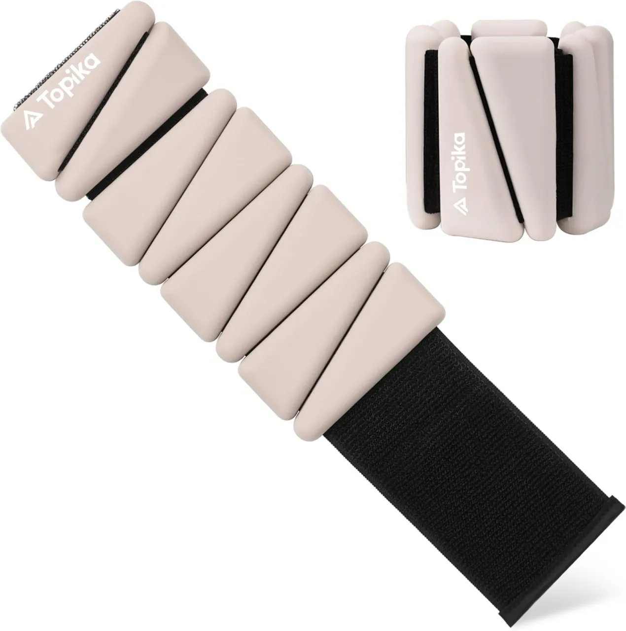 Topika Yoga Wrist Weight Adjustable Silicone Weighted Bracelet Wrist Bands Beige Ankle & Wrist Weig…