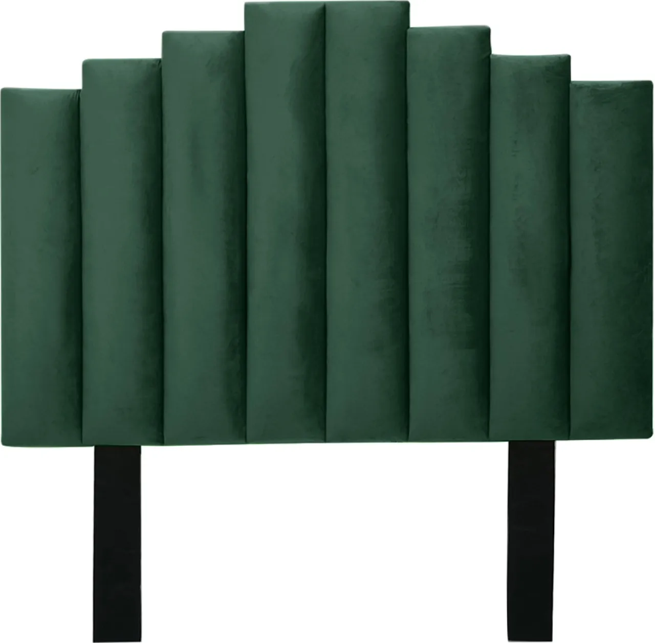 Designer Concepts Cahya Steps Panel Headboard 3 Quarter -Emerald Green Bed Frame