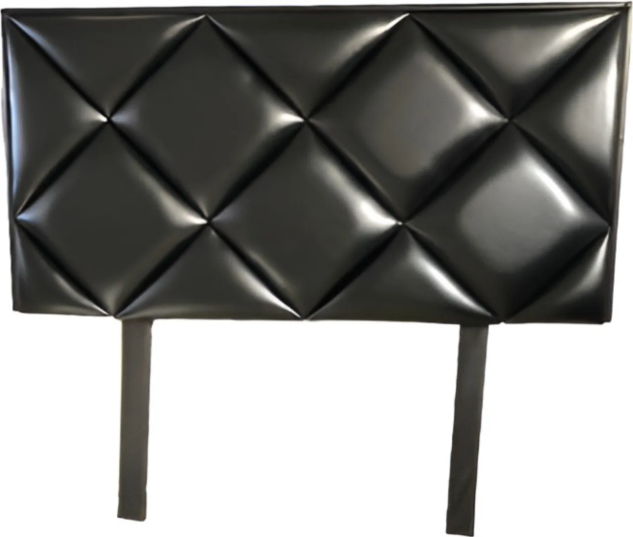 Penna furniture Venus - Black Leather Headboard - King Size Bed Frame