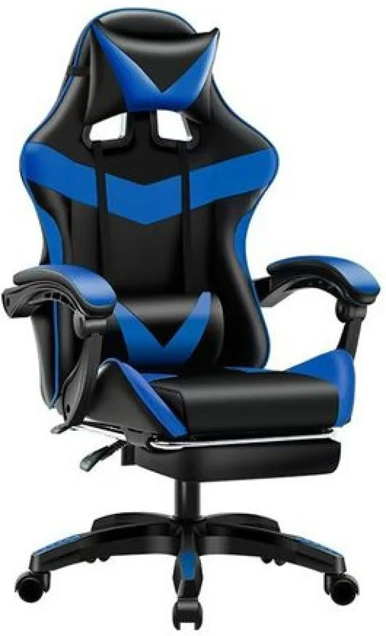 fancystuff Gaming Chair with Pull Out Foot Rest Computer Office Chair Gaming Chair