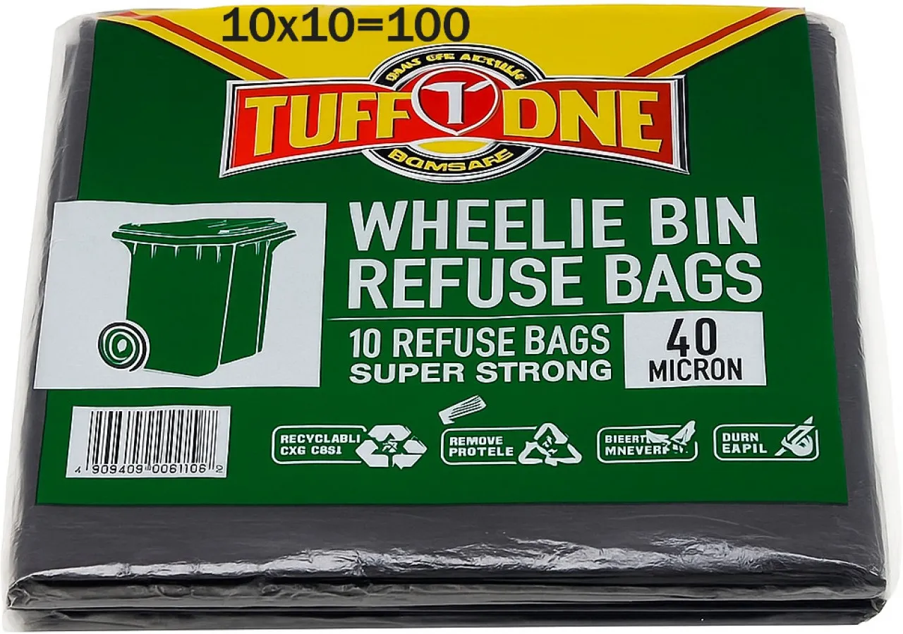 Tuff One Pick-it up Jumbo 1000 L Garbage Bag  Pack of 100