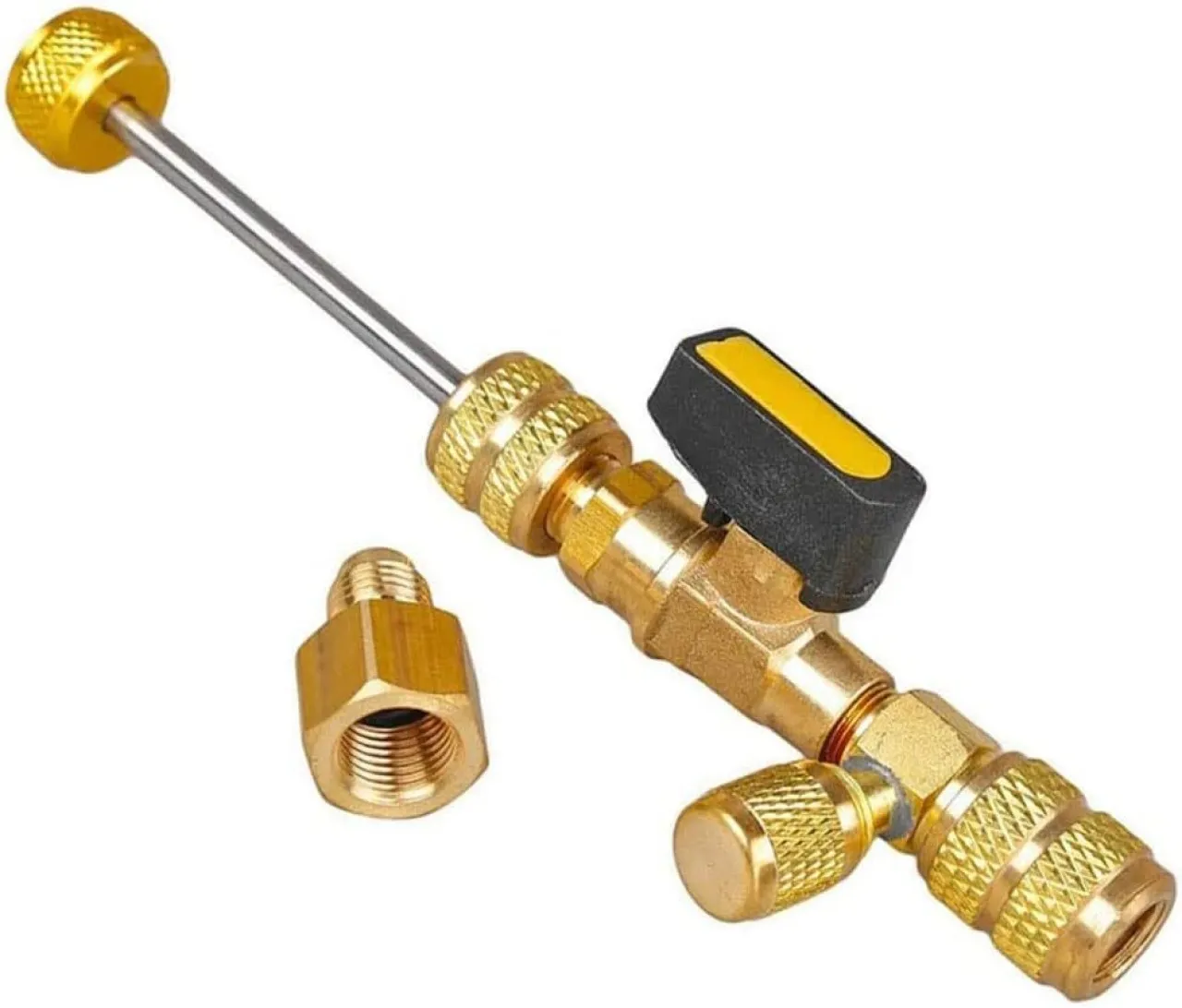 LIUHUI HVAC Valve Core Remover Installer with Dual Size SAE 1/4 & 5/16 Port Air Conditioning Line R…