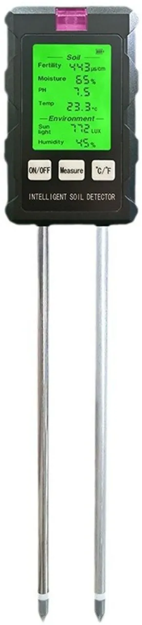 Lingfeng Soil Test Kit, 6 in 1 Soil Tester with Soil Moisture, PH, Fertility Meter with Digital Soi…