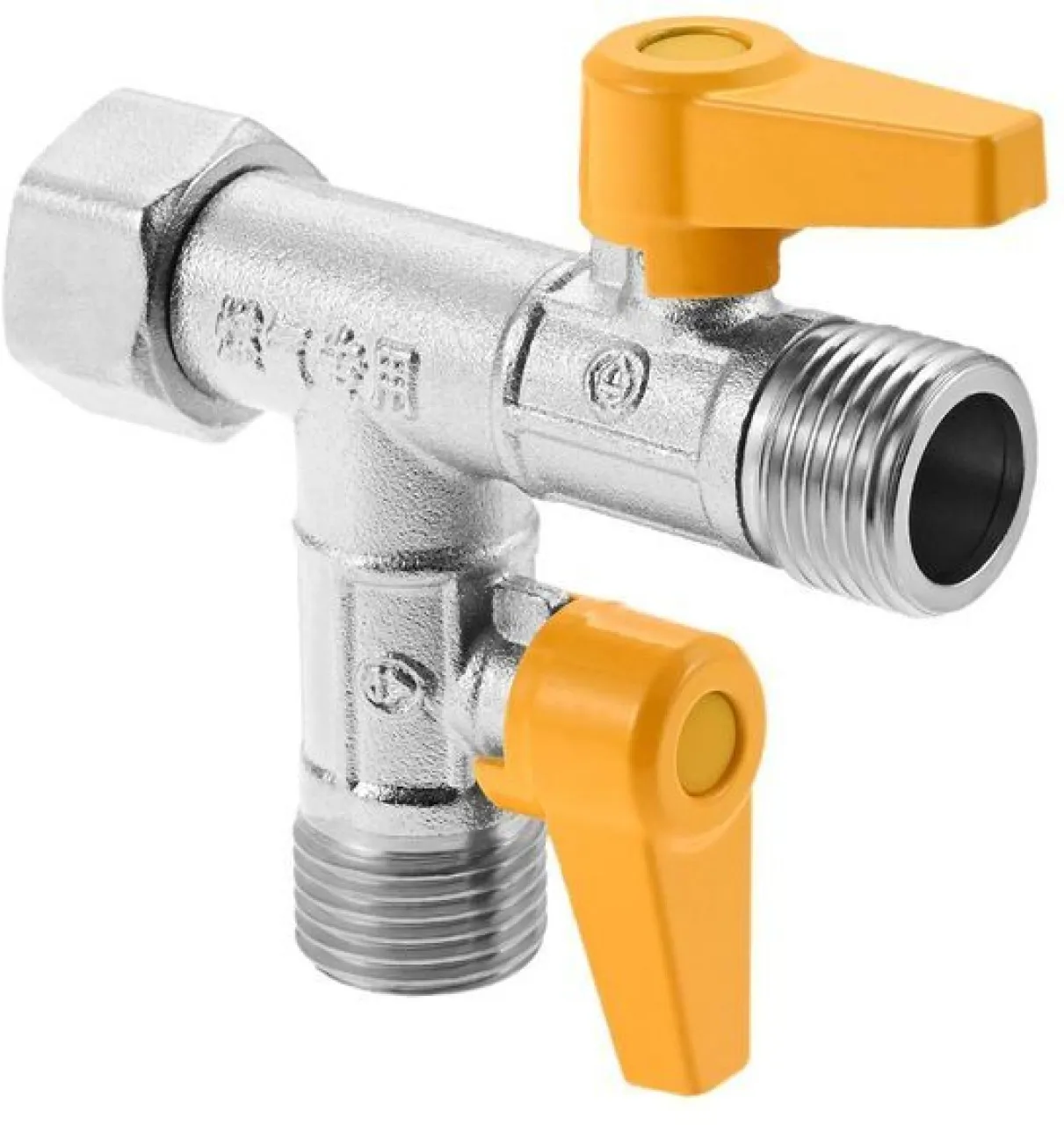 NANSHI 1PC 3 Way T Switching Valve Toilet Tap Faucet Connector G1/2 Water Garden Tool Kit