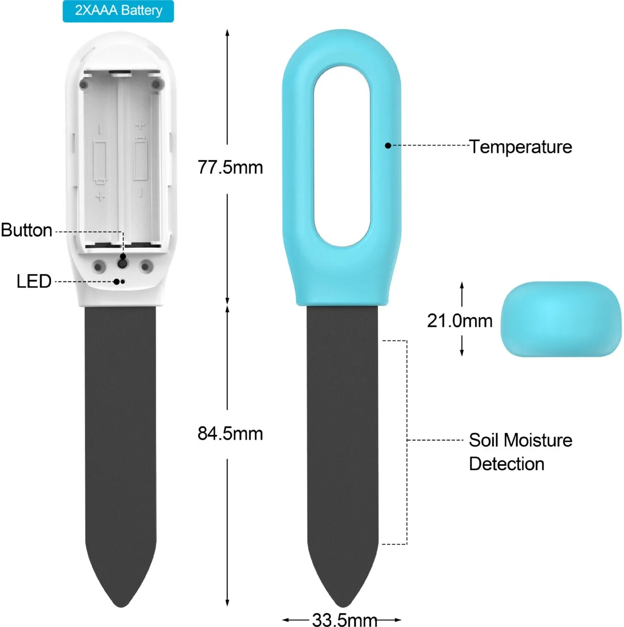 Lingfeng Soil temperature and humidity detector, garden watering linkage, soil bag detection sensor…