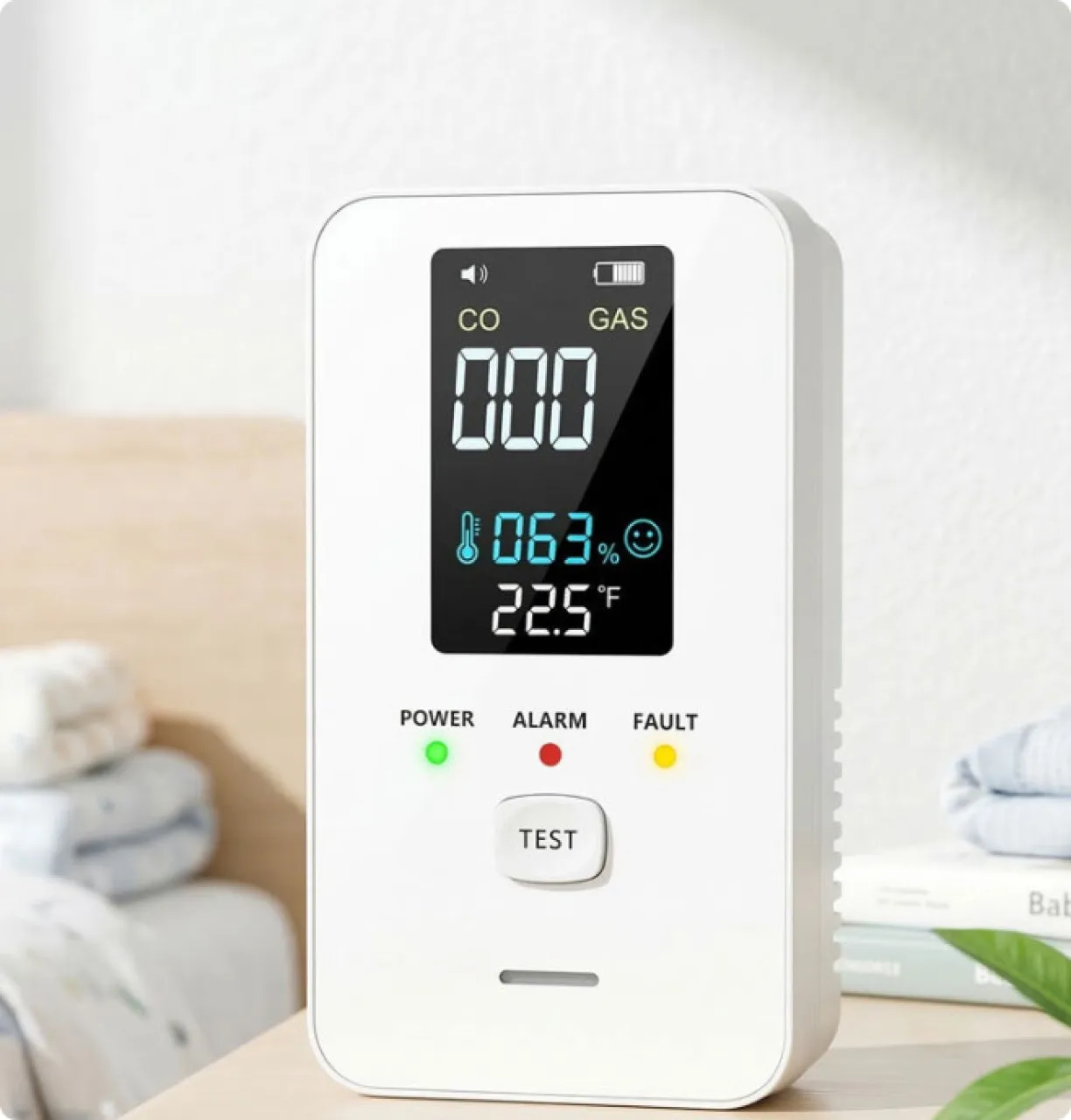 Zuosheng 4-in-1 Alarm Gas Carbon Monoxide Temperature & Humidity Detector Gas Detector