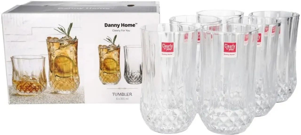 DANNY HOME (Pack of 6) 1988-179 Cocktail  Glass Set