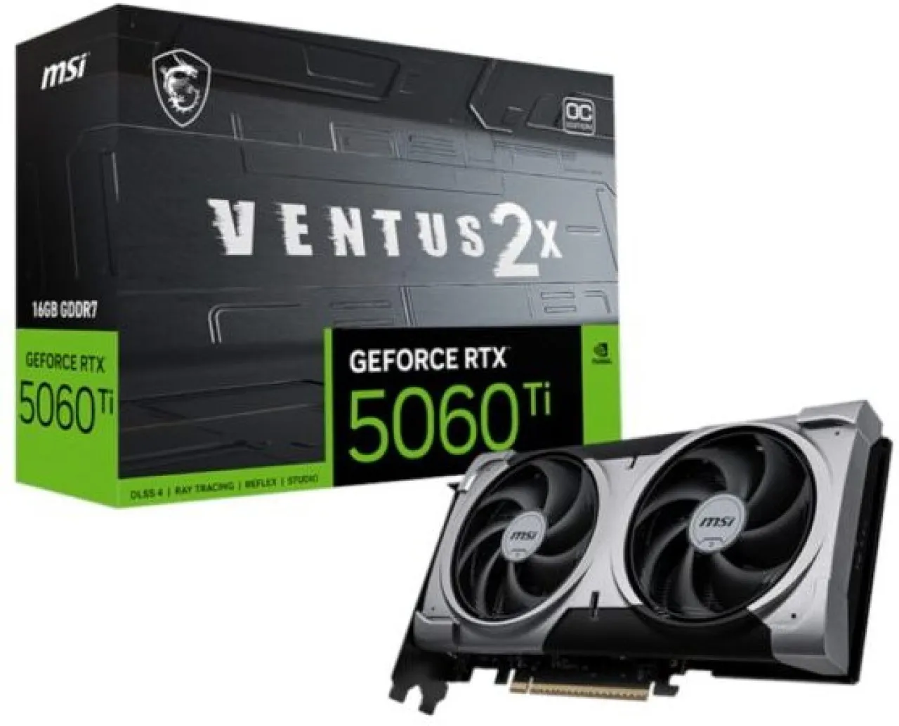 MSI NVIDIA RTX 5060 Ti VENTUS 2X OC GDDR7 Graphics Card