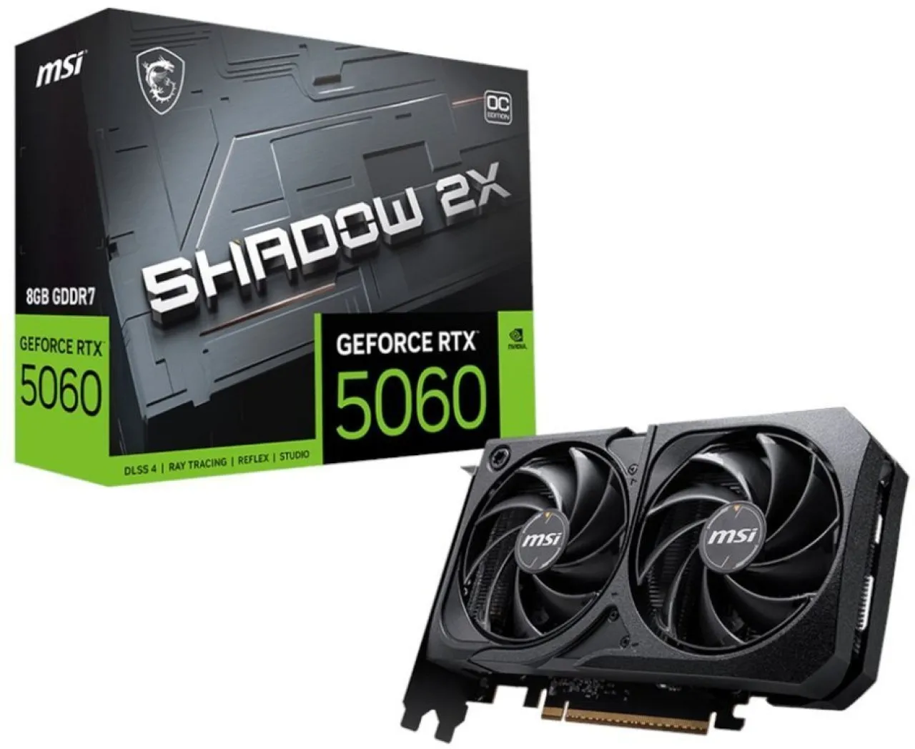 MSI NVIDIA GeForce RTX 5060 SHADOW 2X OC GDDR7 Graphics Card