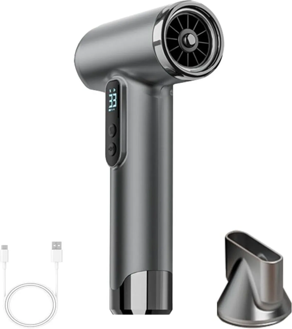 Finevr Cordless Hair Dryer, 15000mAh Battery, Rechargeable Hair Dryer, 3 Adjustable Hot and Cold Wi…