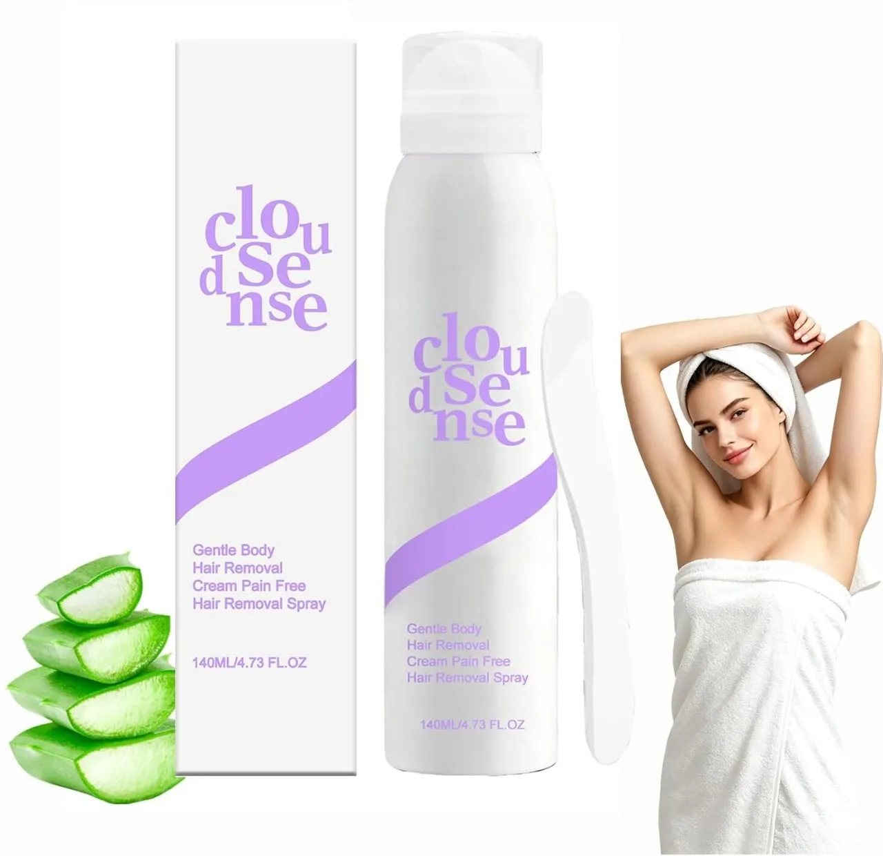 LIUHUI Cloud Sense Hair Removal Spray - 140ml Gentle Body Hair Removal Mousse for Sensitive Skin, S…