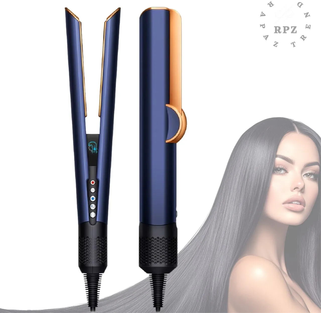 Bloo Straight hair and hair dryer, 2-in-1, hair dryer, 1500W, 200 million negative ions, quick dryi…