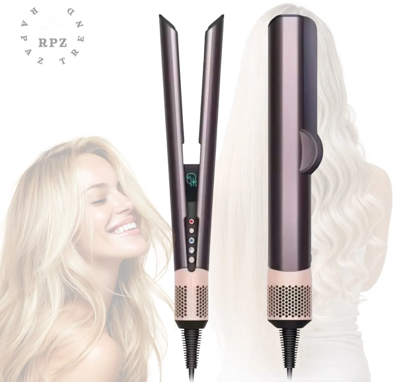 Bloo Straight hair and hair dryer, 2-in-1, hair dryer, 1500W, 200 million negative ions, quick dryi…