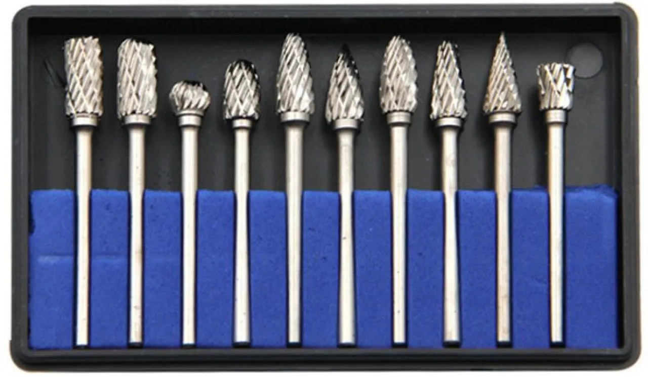 NANSHI 10-Piece Set of 3x6mm Carbide Rotary Files Cutter Heads Car Accessories Impact Driver