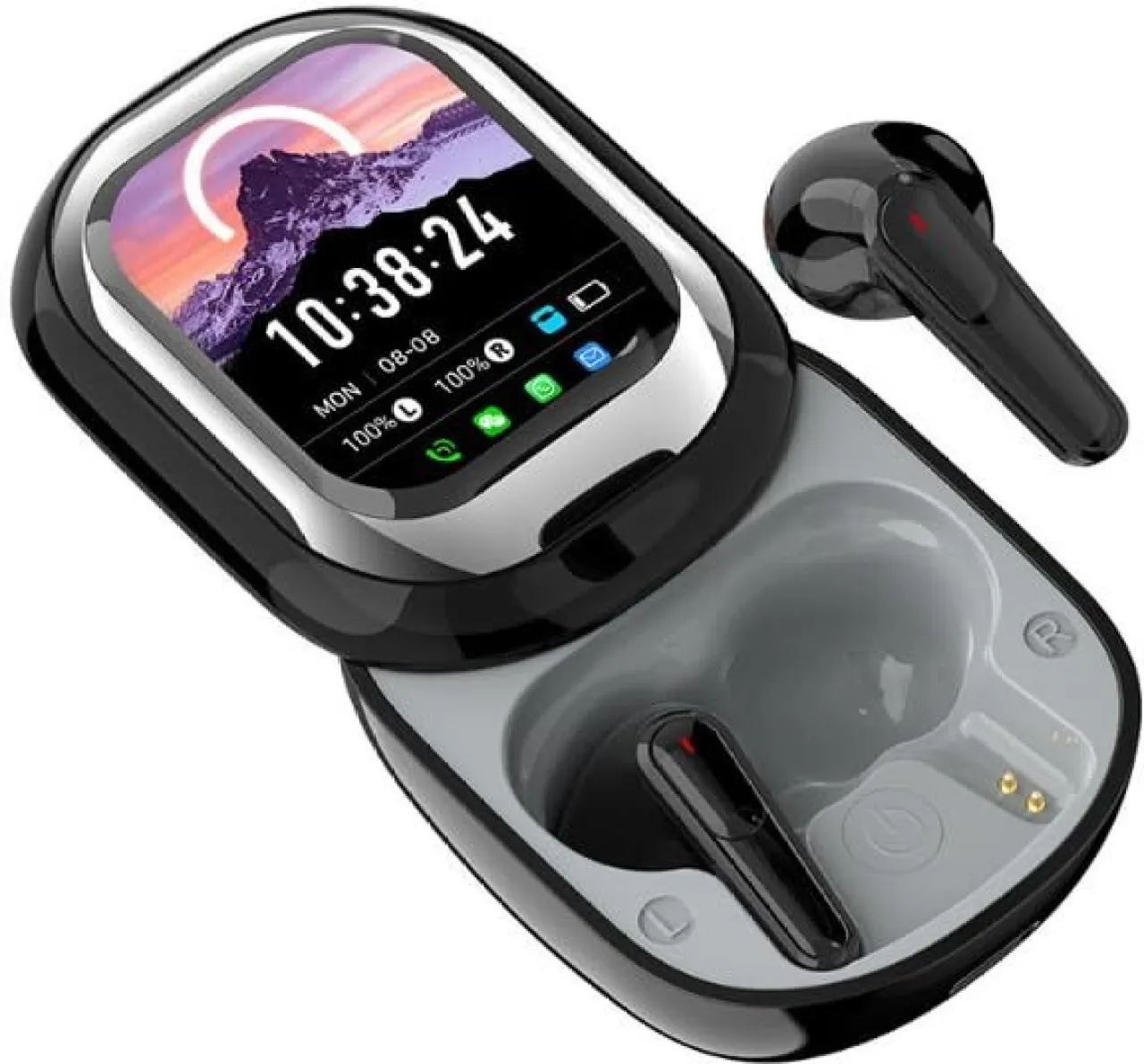 Granty Wireless Earbuds with Smart Touch Screen,Bluetooth 5.4 Active Noise Cancelling in Ear Earpho…