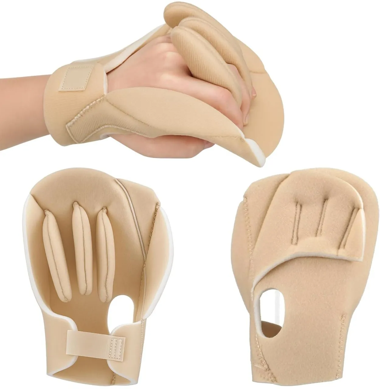 STTA MA 2 Pcs Sof-foam Palm Protector for Left Hand Foam Contracture Cushion Prevention Gloves Palm…