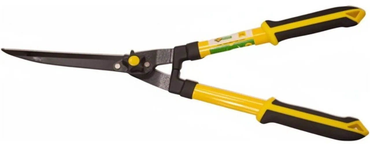 MTS Hedge Trimmer with Wavy Carbon Steel Blades and Poly Handle Hedge Shear