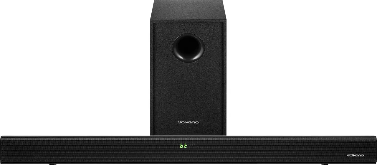 Volkano Cascade 50W Soundbar with Wired Subwoofer Mini Hi-Fi System