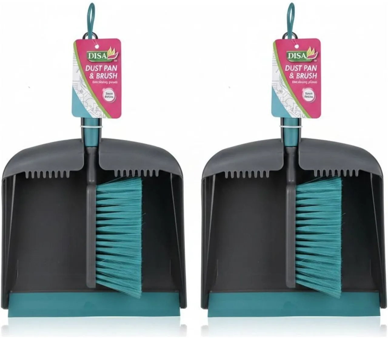 Disa Dustpan and Brush Set with Cleaning Grooves Home  Dustpan