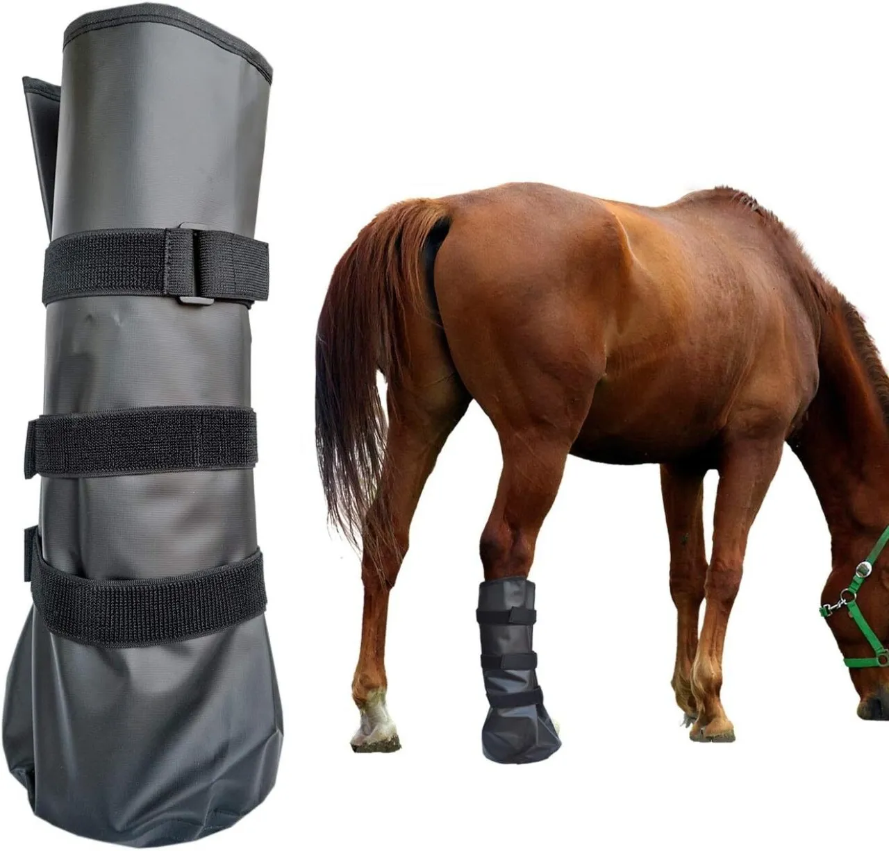 Zuosheng Hoof Soaking Boot Horse Soaker Hooves Treatment Bag with EVA Pad 1 Pair Horse Grooming Kit