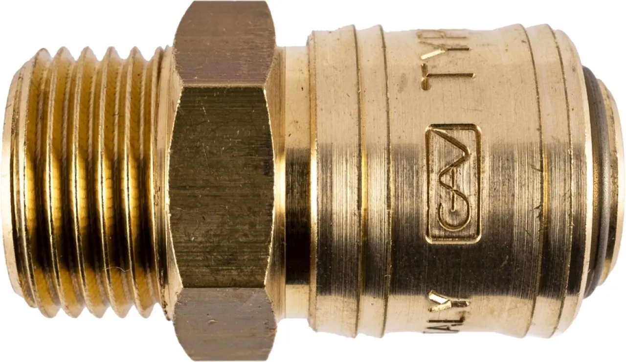 Gav Brass Male Quick Coupler 1/2"M Hose Connector