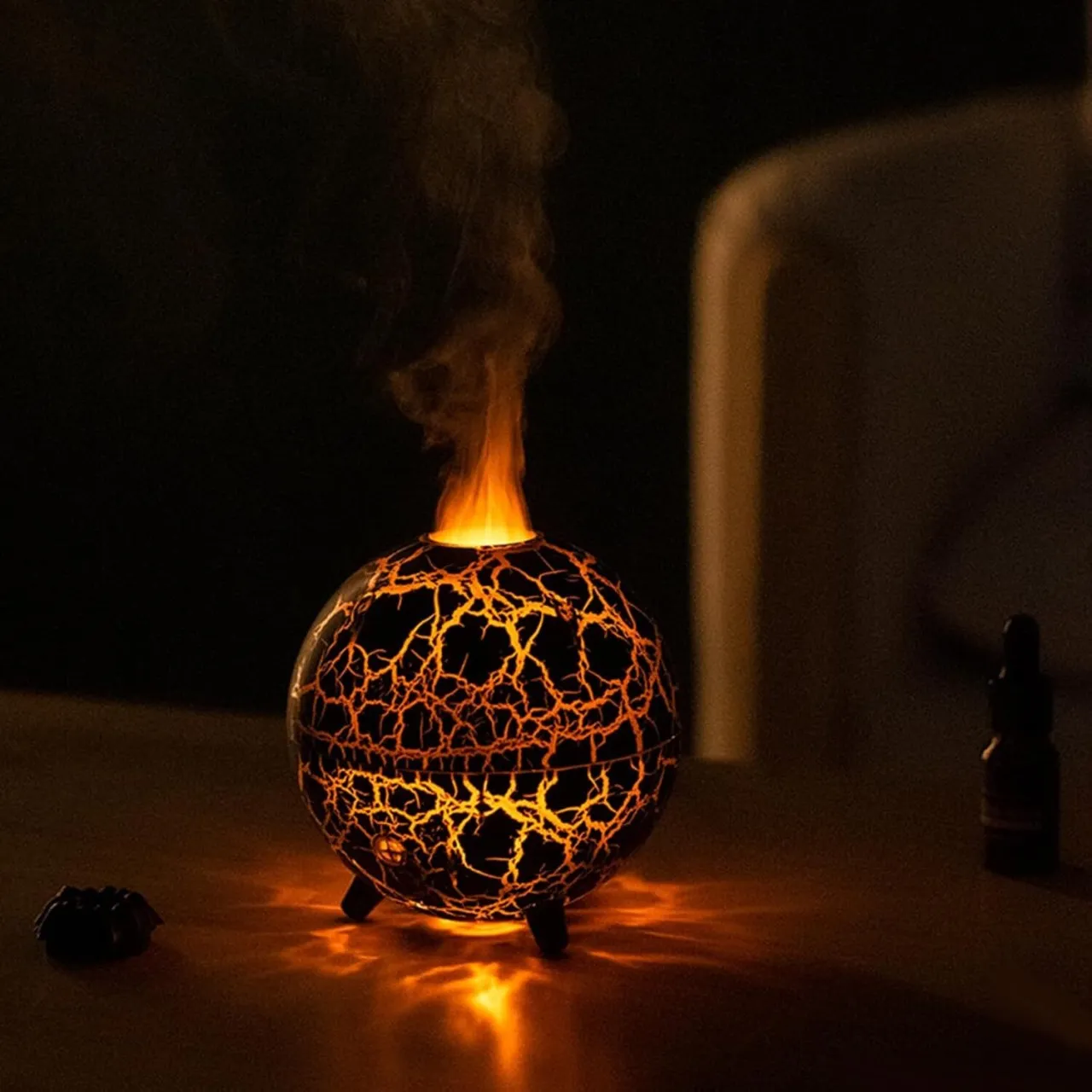 Bloo Carry Case Volcano humidifier Flame Aromatherapy diffuser, 200ml essential oil diffuser Humidi…