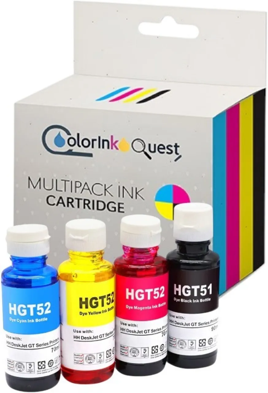 Hp Generic GT51,52 B/C/Y/M Multipack cartridge Black and Tri Colour Combo Pack Ink Toner