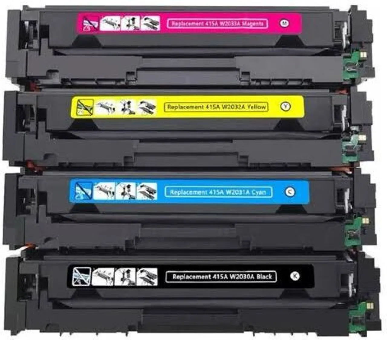 Cartridge Generic HP 415A Black and Tri Colour Combo Pack Ink Toner
