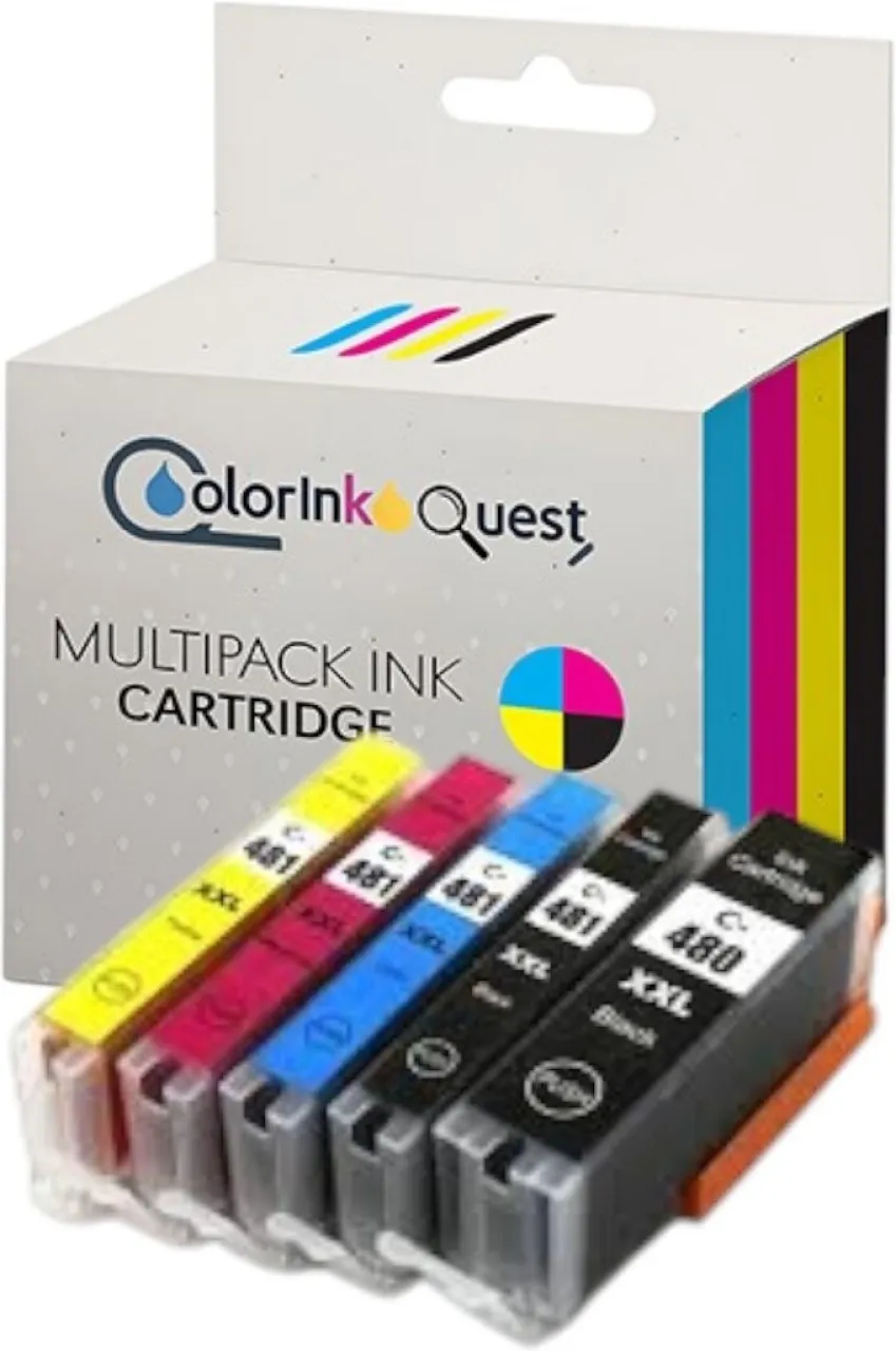 Canon Generic 480XL /481XL Cyan Magenta Yellow Multipack Black and Tri Colour Combo Pack Ink Cartri…