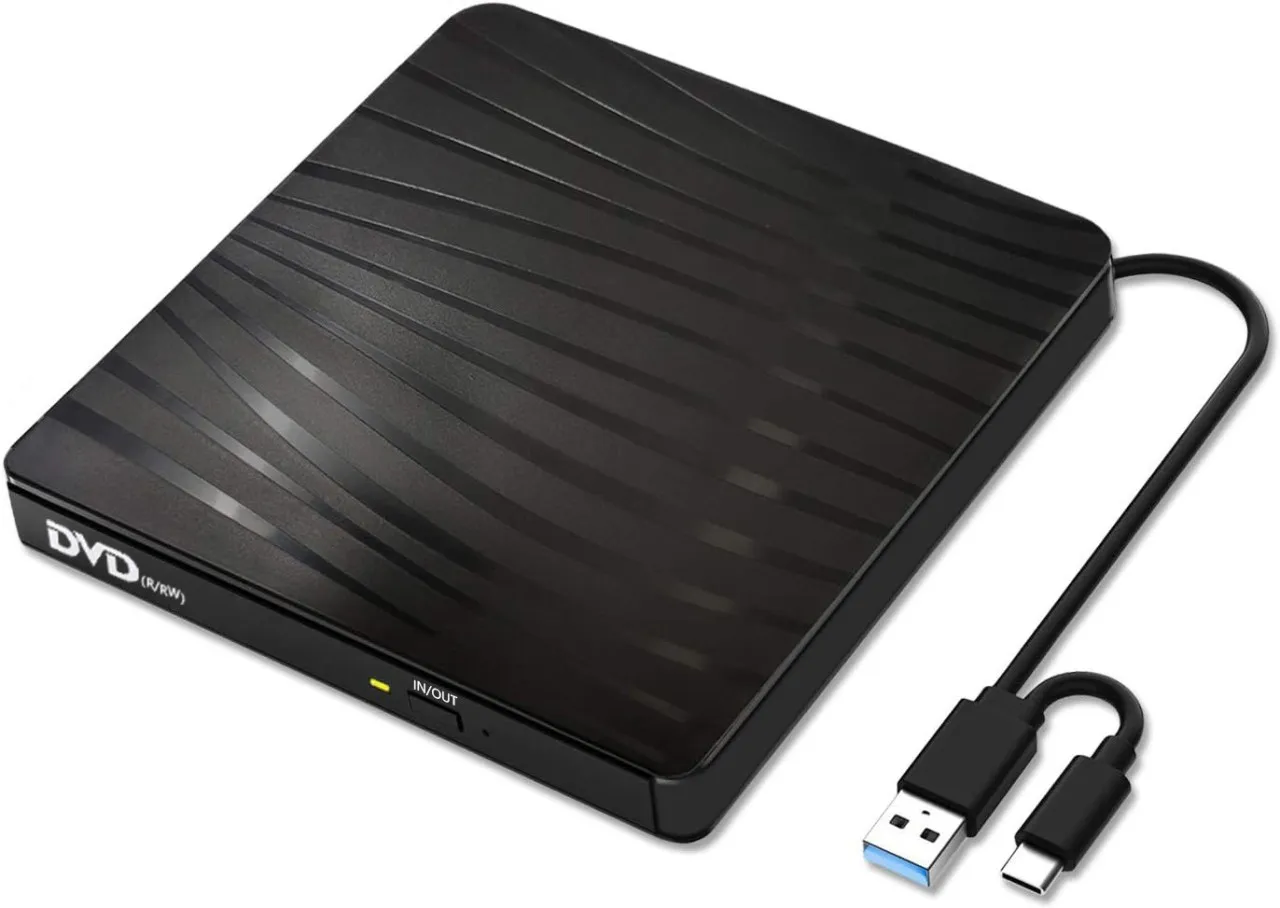 SHIJIN External optical drive. Notebook and desktop computer optical drive with USB + Type-C dual i…