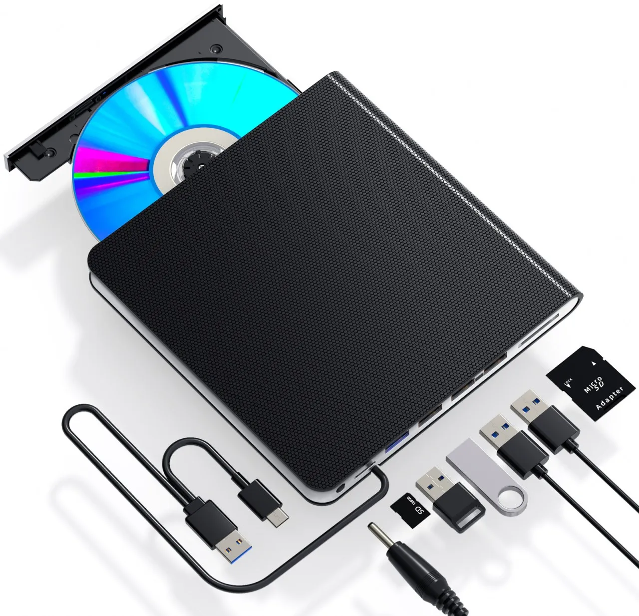 Solala Burning optical drive, new Blu-ray multi-function high-speed external DVD notebook mobile co…