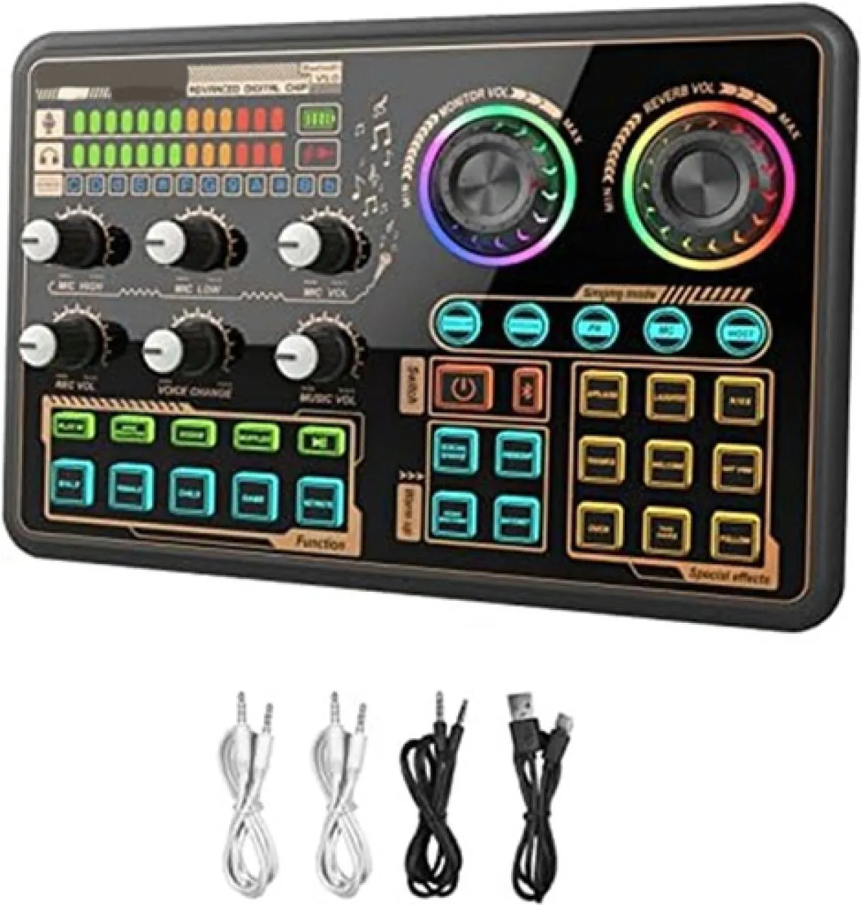 NANSHI Audio Interface, Live Sound Board for PC Microphone, Audio Mixer Diverse Internal Sound Card