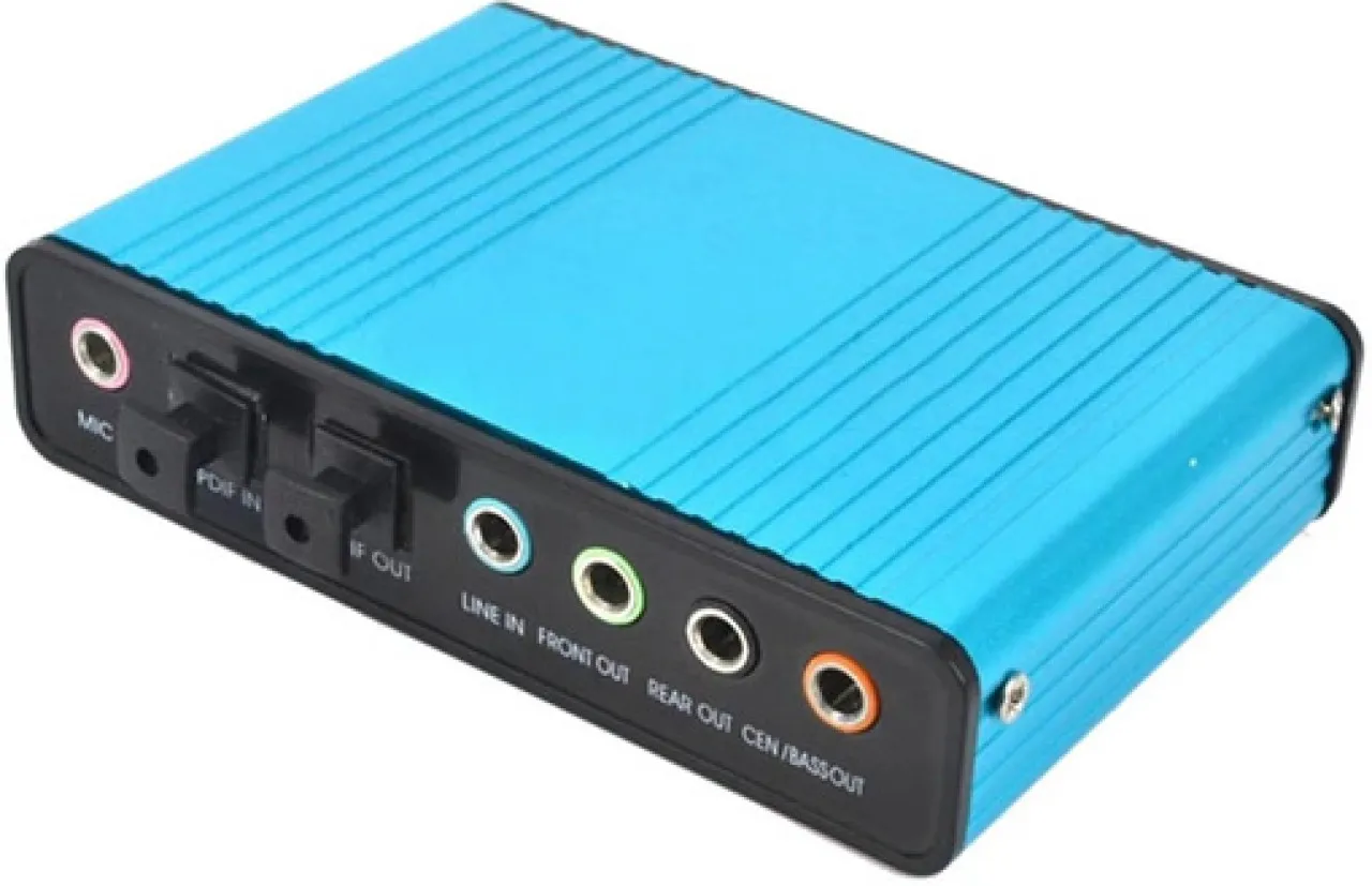 NANSHI USB 6 Channel 5.1 / 7.1 Surround External Sound Card (Blue) Car Accessories Diverse Internal…