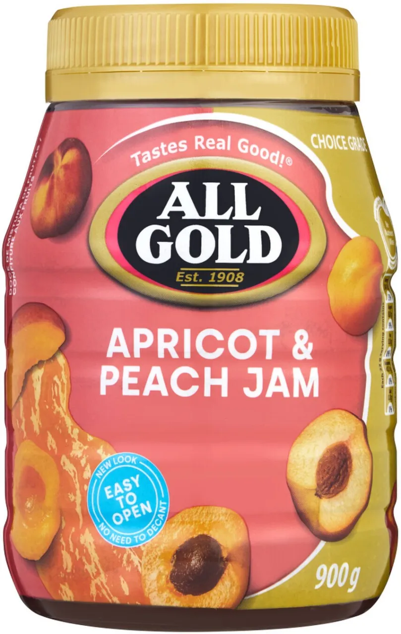 All Gold Apricot & Peach Jam 900 g