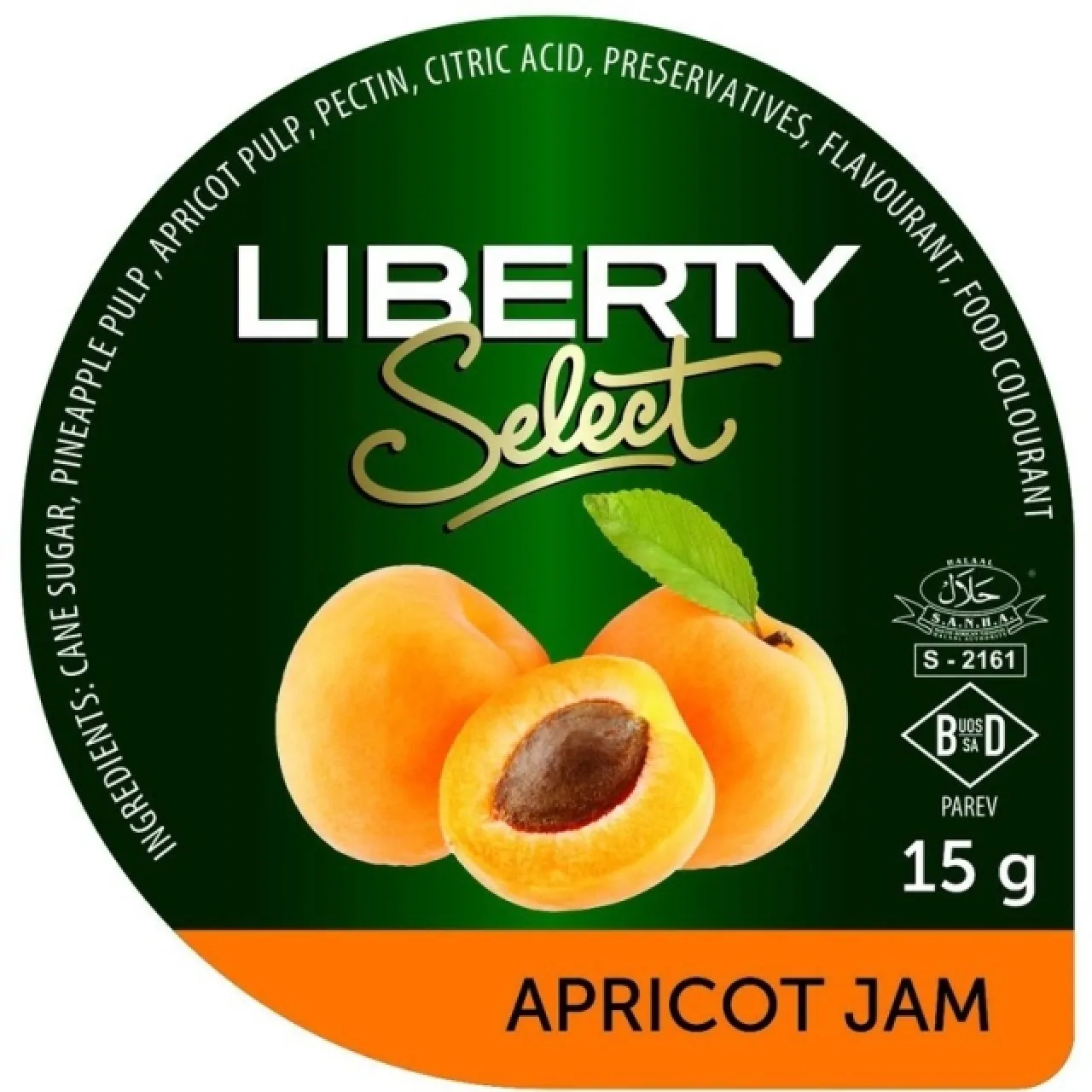 Liberty Select Jam Portions Apricot 15 g
