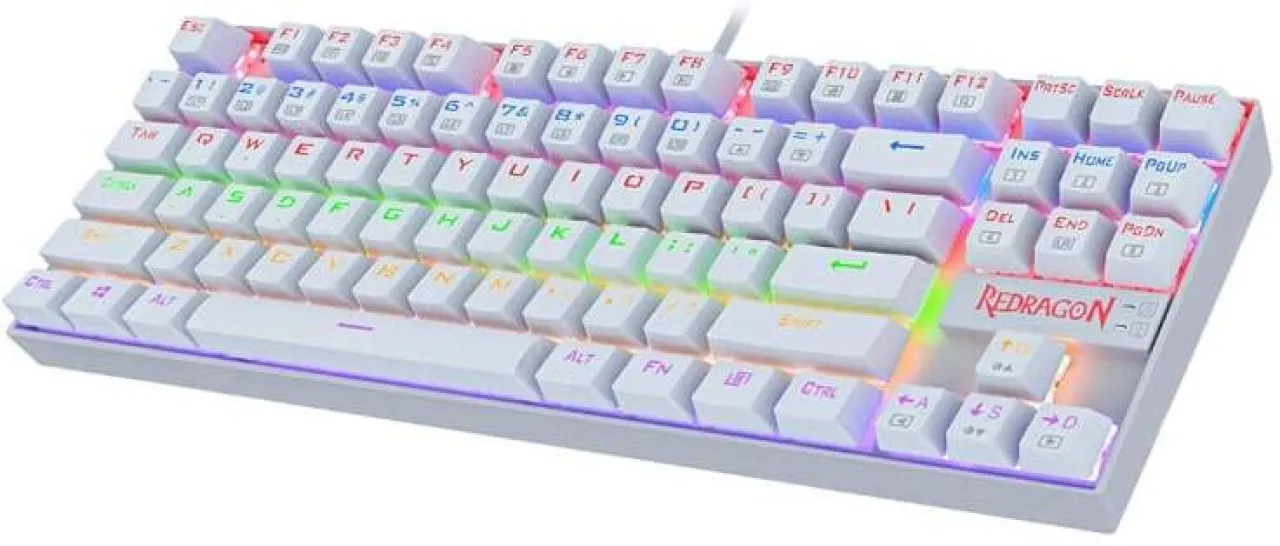 Redragon Kumara - 87 Key - Mechanical - Gaming - Keyboard – White Laptop Keyboard