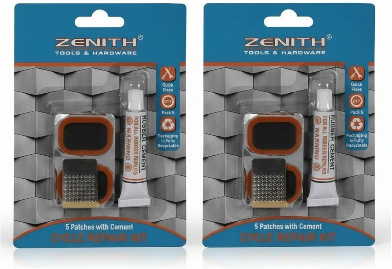 Zenith Cycle Repair Kit - Compact Tyre Puncture Repair Tools Cycling Kit