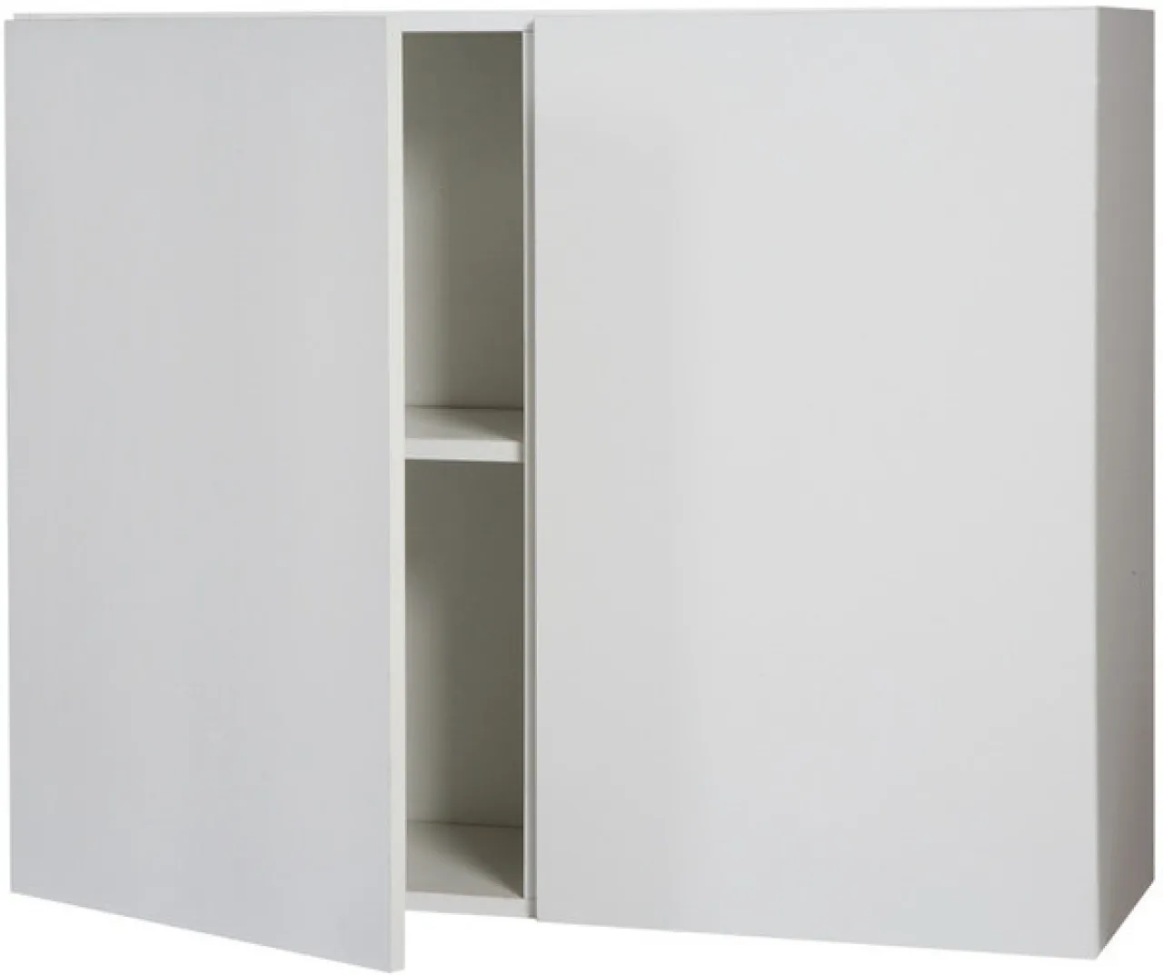 Unique Kitchen Top Unit – White Double-Door Wall-Mounted Cupboard – 900 x 300 x 720 mm Solid Wood K…