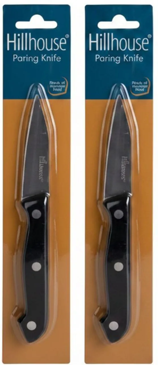 Hillhouse 2 Piece Stainless Steel Paring 8cm Stainless Steel Paring Knife with PVC Handle