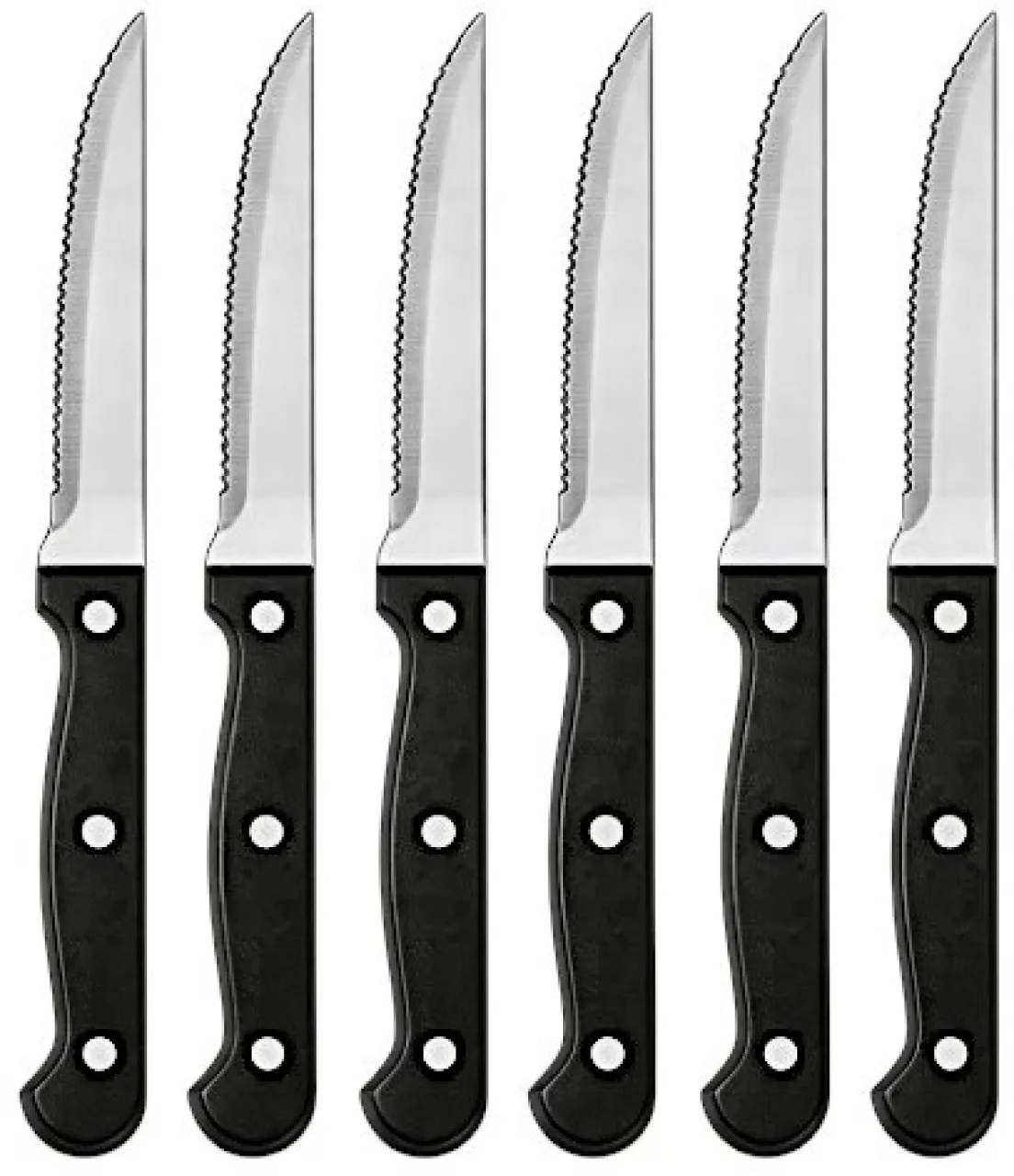 Premium Select 6 Piece Stainless Steel Steak Quality Serrated Knive Set RG12