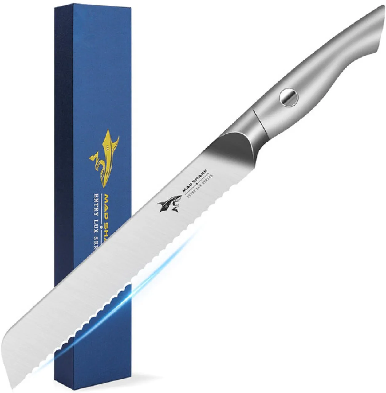 Topika 1 Piece Stainless Steel Bread Knife for Homemade Bread, 20.5cm Serrated 430